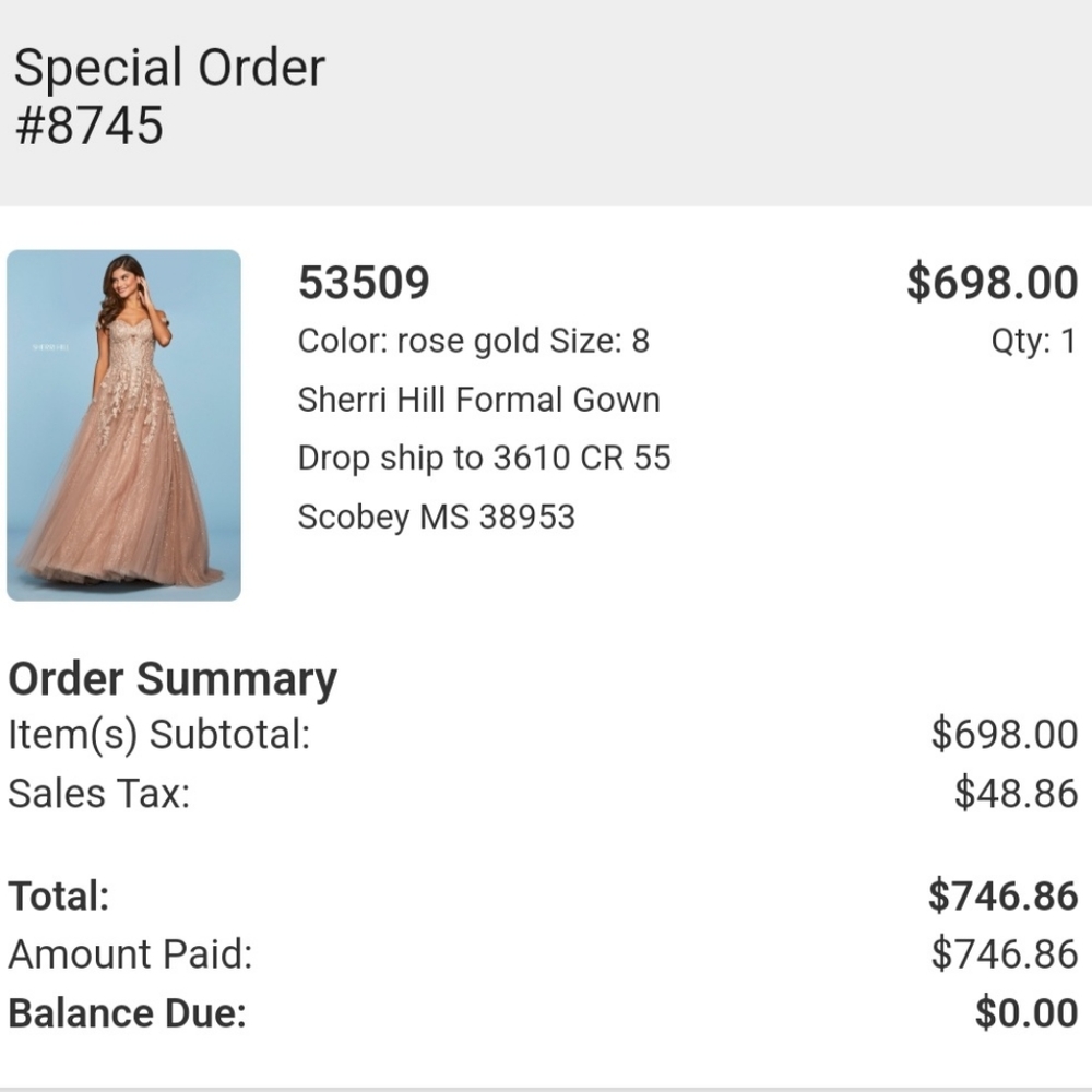 Sherri Hill Size 8